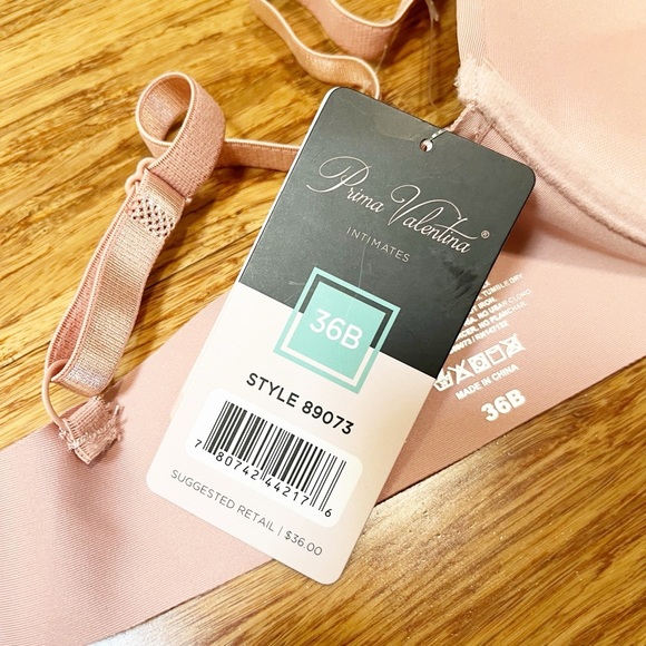 NWT! Prima Valentina T-Shirt Everyday Pale Pink Bra. Women's 36B - Picture 4 of 11